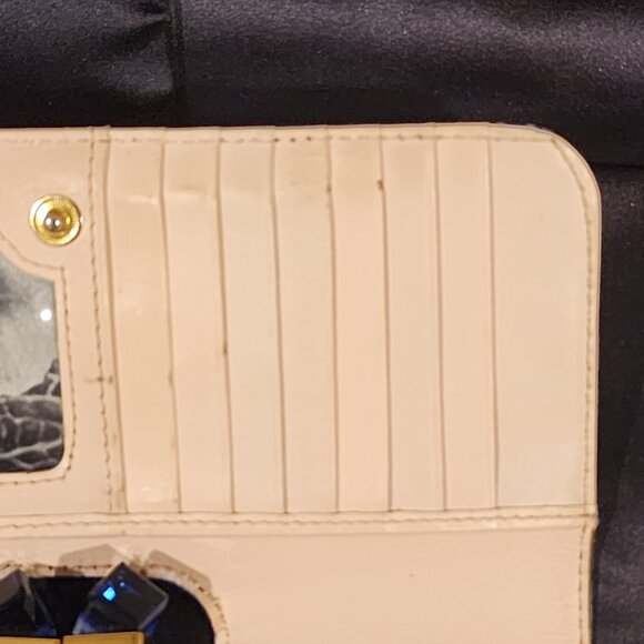 Excellent  Ted Baker Patent Navy Blue wallet with Crystal Matinee wallet - Picture 5 of 11